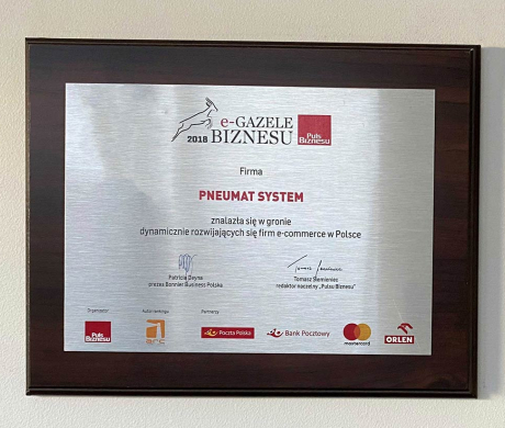 Pneumat. laureatem e-gazeli biznesu w 2018 roku