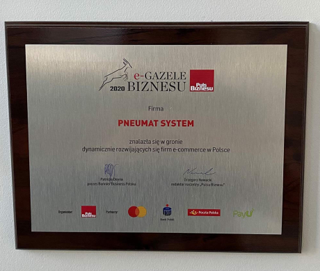Pneumat. zdobywcą nagrody e-gazele biznesu 2020